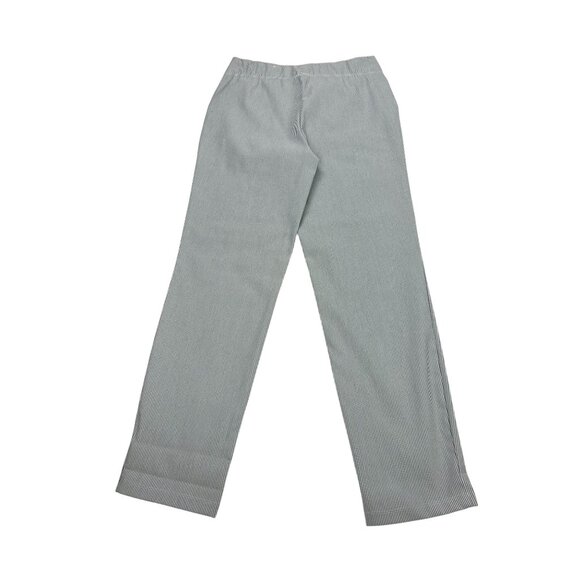 NWT Max Studio Womens Straight Leg Pant  Blue & White Elastic Waist Pants Medium - Picture 2 of 13